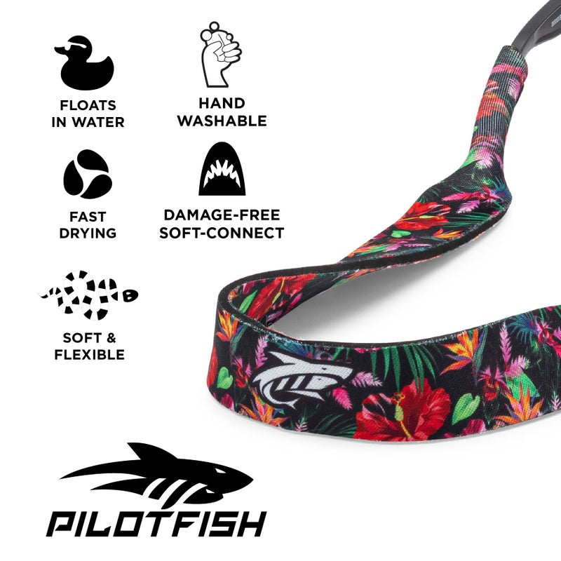 Pilotfish Neoprene Sunglasses Strap â€“ Neoprene Eyewear Retainer, Secure Floating Sunglass Cord with Anti-Slip Ends - Image 3